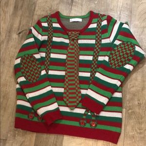 🎄Men’s Holiday Christmas Sweater Tie & Suspenders